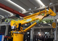8t15m 360 องศา Slewing Anticorrosion Paint Telescopic Crane สำหรับเรือ