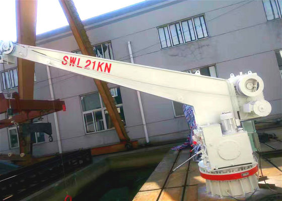Slewing Hydraulic Deck Crane 60m / min สำหรับเรือกู้ภัย Life Raft